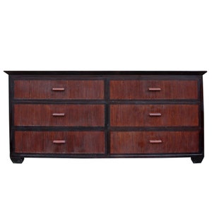 Oriental Bamboo Accent 6 Drawers Console Sideboard Table Cabinet cs4940E image 2