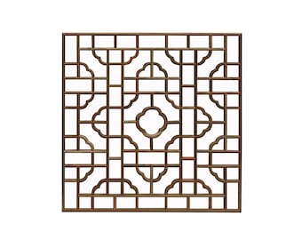 Square Raw Plain Wood Flower Geometric Pattern Wall Panel ws2929E