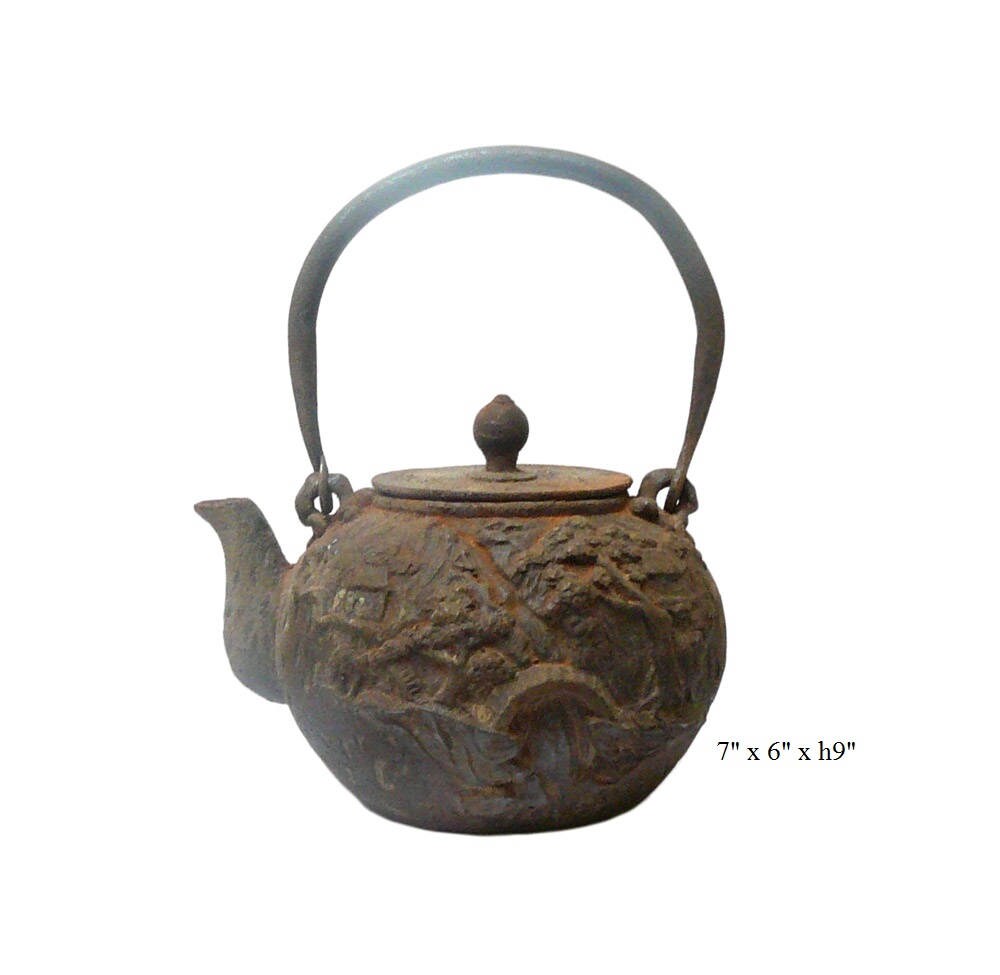 Chinese Rustic Iron Teapot Shape Display Decor Cs559e - Etsy Canada