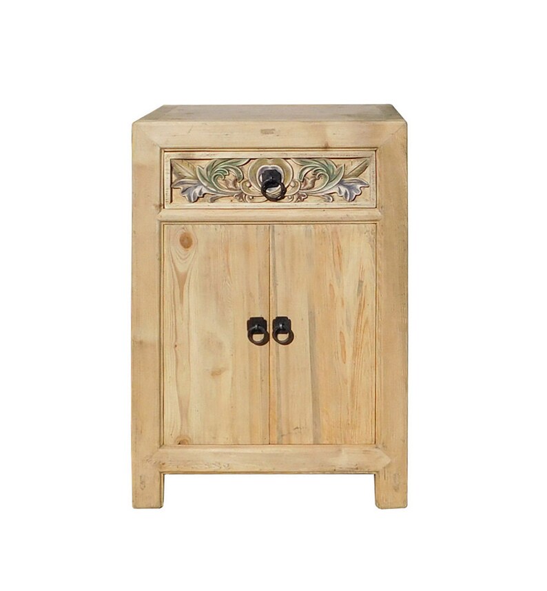 Chinese Rustic Raw Wood Side Table Cs1317e Etsy