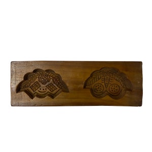 Vintage Wood Flower Pattern Cake Maker Mold Board ws1185E