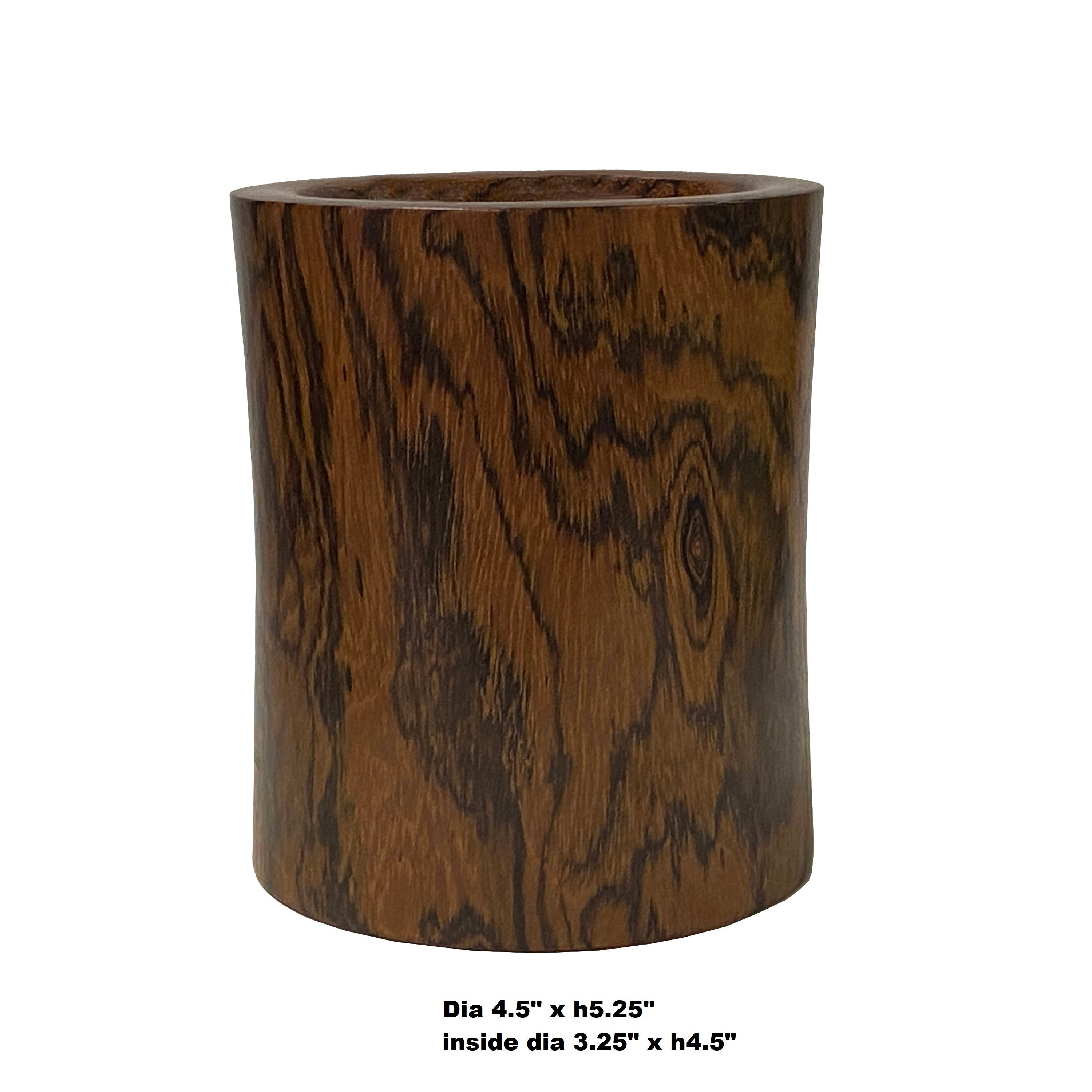 Handmade Chinese Hua Li Rosewood Brush Pen Holder / Brush