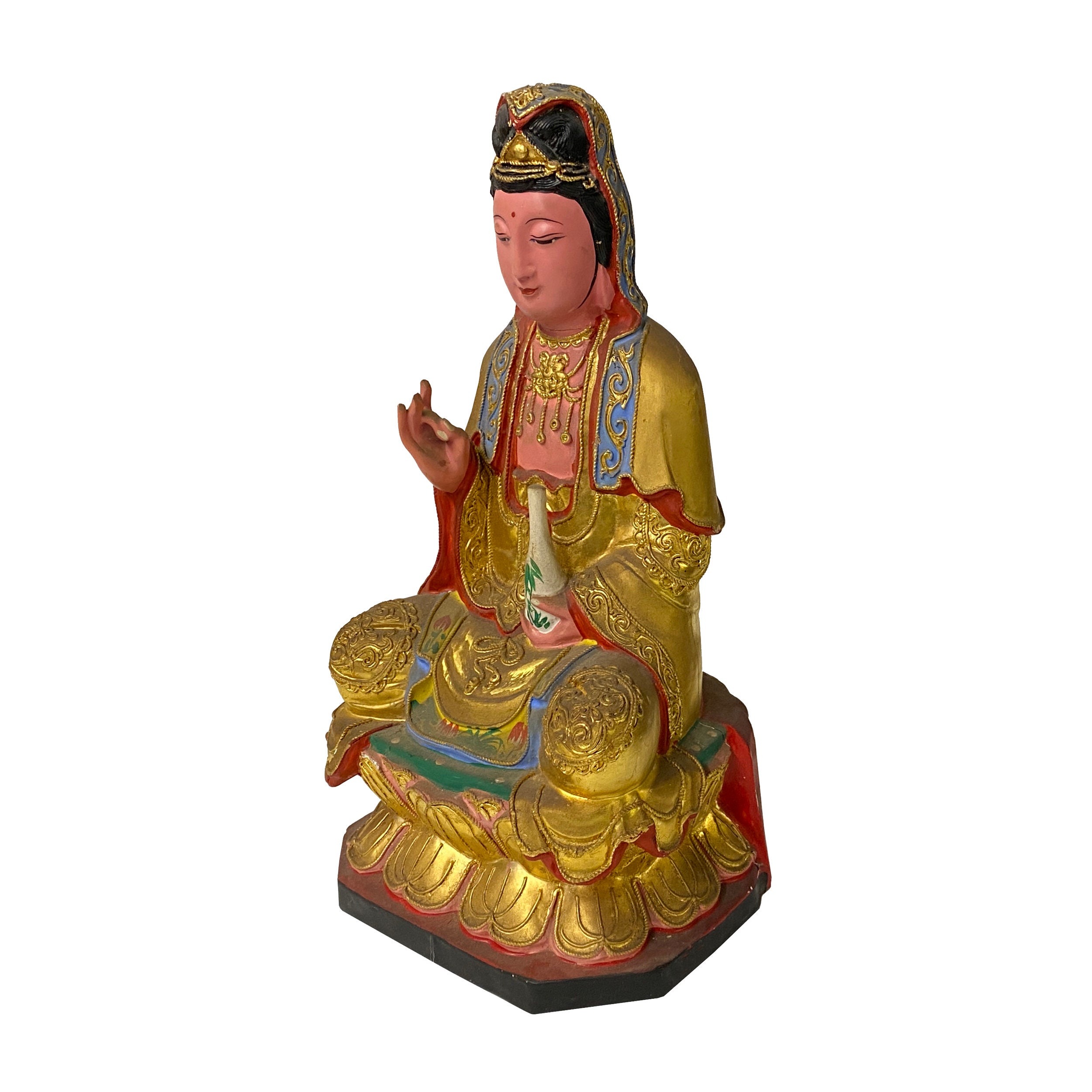 観音　木製彫刻 中国美術 ヴィンテージ中国製木製彫刻家の守護神観音像 ws1111E - Etsy 日本