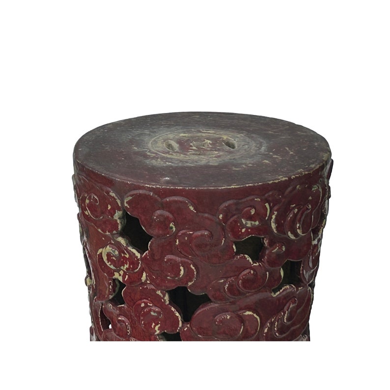 Soporte de exhibición de mesa de pedestal alto, redondo, con desplazamiento de nube roja, ladrillo de cerámica, ws3528E imagen 5