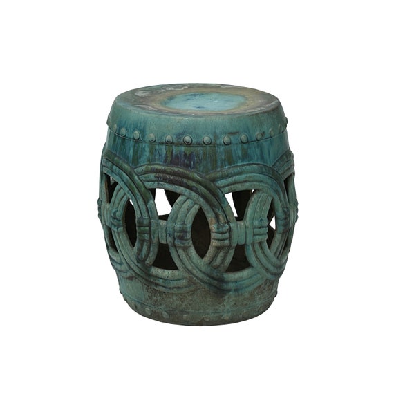色々な Round Clay Turquoise Distressed Vintage Double Garden Coins 小物入れ