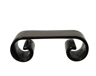2.5" Brown Wood Scroll Legs Rectangular Display Stand Riser Easel ws4058BE