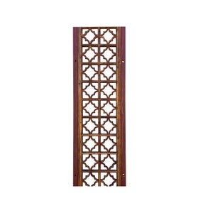 Chinese Vintage Geometric Star Pattern Tall Wood Floor Panel Screen cs7682E image 7