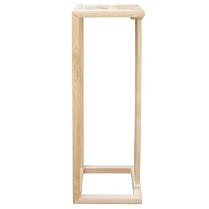 Chinese Handmade Natural Wood Tone Square Side Table Plant Stand cs4946AE image 2