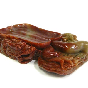Chinese ShouShan Stone Dragon Theme Ink Pad Display Figure cs950-17SE