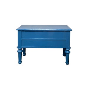 Rough Wood Blue Lacquer 2 Drawers Sideboard Credenza Table Cabinet ws3291E image 2