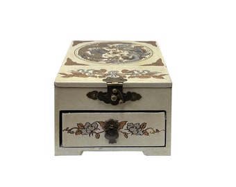 送料無料◆2025新品  Chinese Small Oriental Mirror Phoenix Dragon White off 家具・インテリア