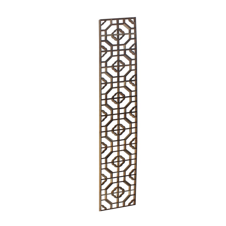 Narrow Long Rectangular Plain Wood Geometric Pattern Wall - Etsy