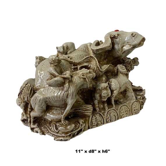 中国樹脂製干支動物富を集める風水牛像 ws1243E - Etsy 日本