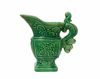 Chinesische Grüne Farbe Keramik Antiken Stil Wein Tasse Form Display ws1807E