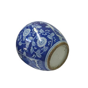 Oriental Handpaint People Theme Small Blue White Porcelain Ginger Jar ws2313E image 4
