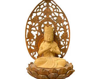 中国白檀蓮台観音菩薩像 ws1257E - Etsy 日本