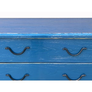 Rough Wood Blue Lacquer 2 Drawers Sideboard Credenza Table Cabinet ws3291E image 8