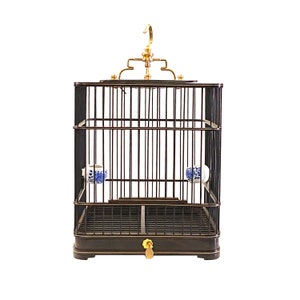 Quality Handmade Chinese Wood Square Shape Decorative Birdcage ws2149E