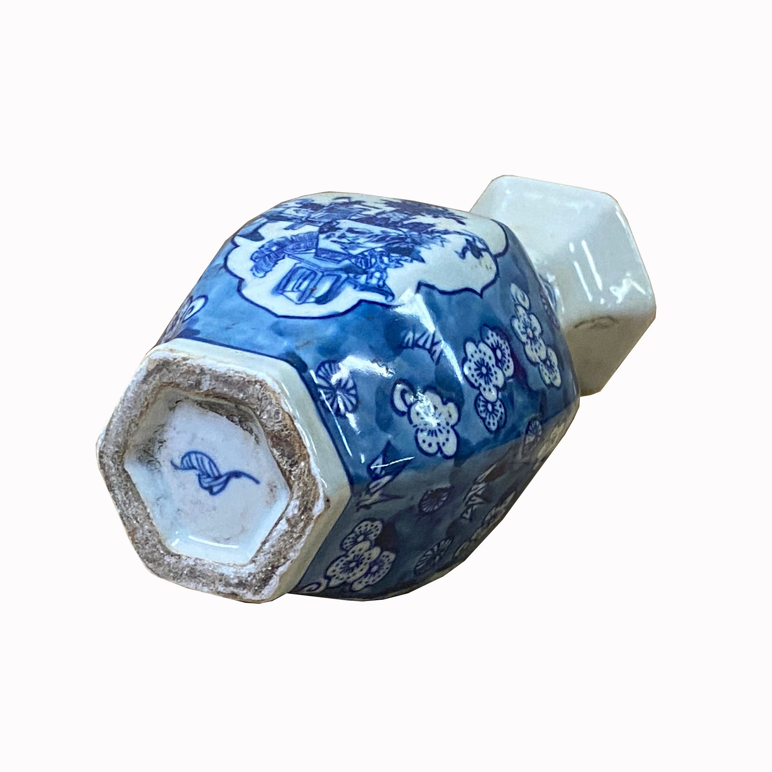 中国製青白磁六角花グラフィック小花瓶 2個セット ws2035E - Etsy 日本