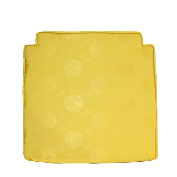 A27 Chinese Oriental Golden Yellow Silk Fabric Square Seat Cushion Pad ws598E