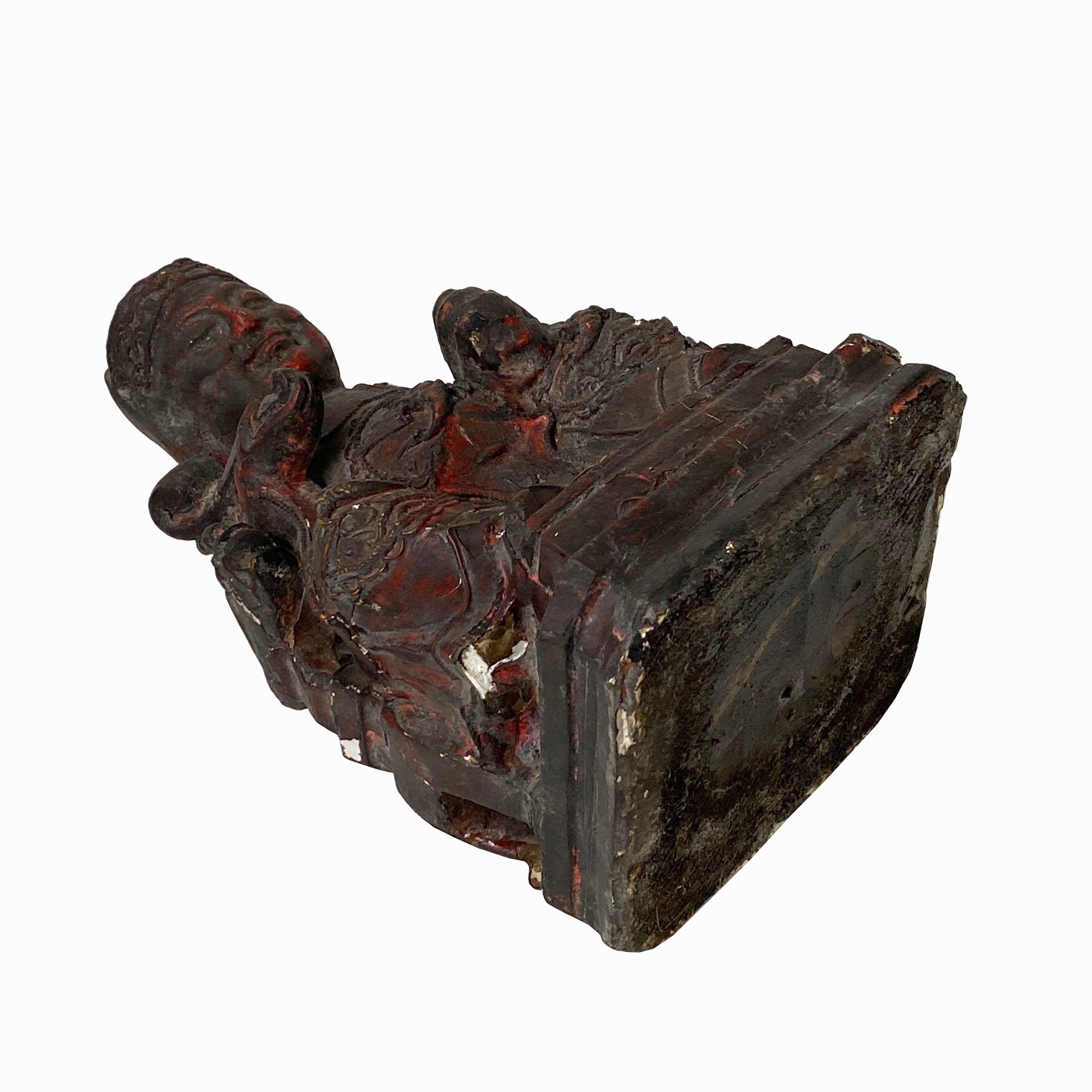 グランドセイコー セール Home Carved Wooden Chinese Vintage Guardian Figure Deity ジャケット・アウター