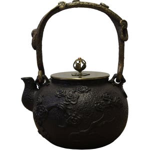 Handmade Quality Asian Heavy Cast Iron Teapot Display cs3368E image 1