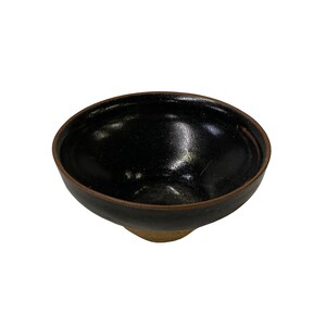 Chinese Jianye Clay Matte Bronze Black Glaze Decor Bowl Display Art ws3319E image 3