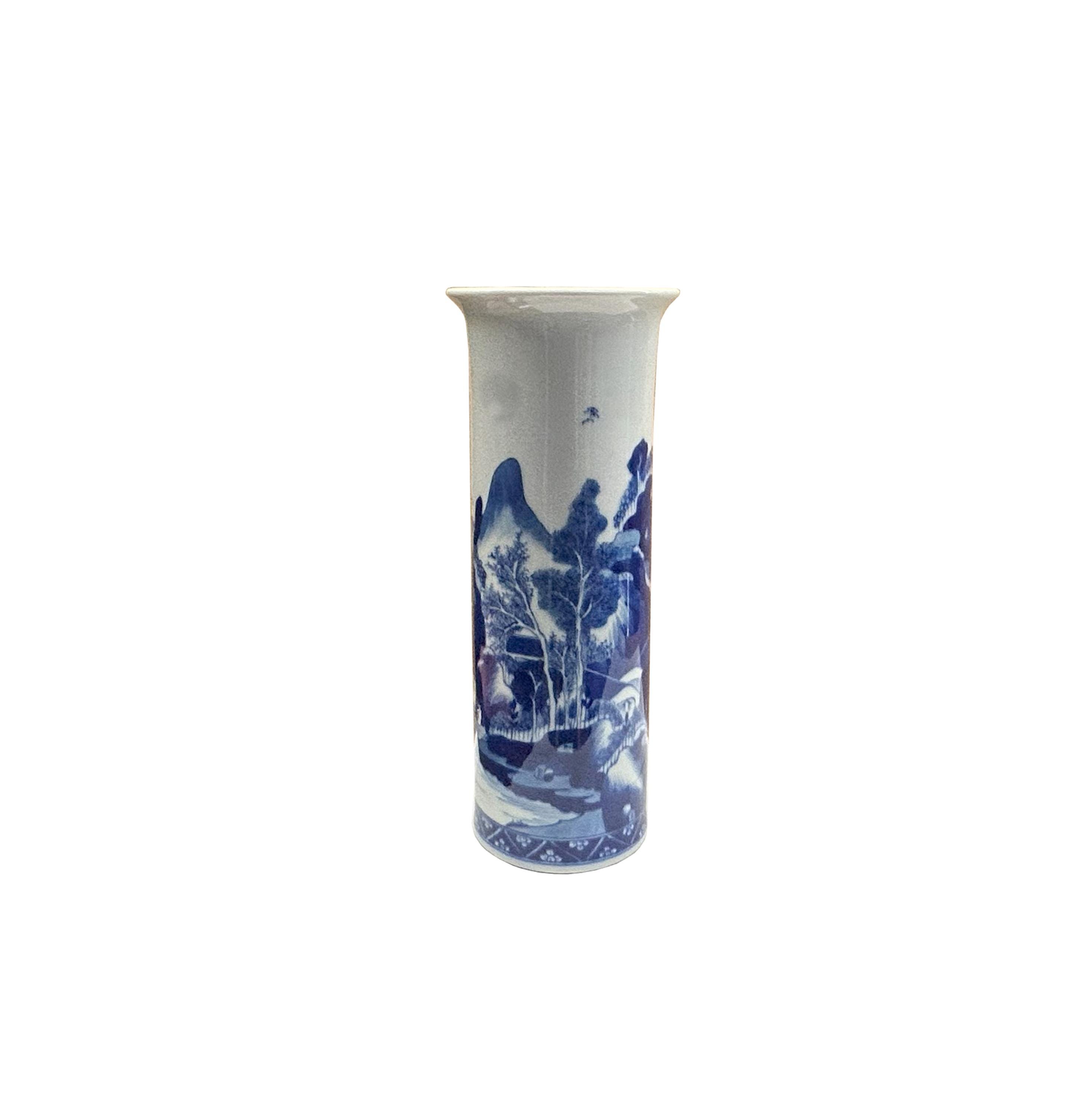 値下げ！青白磁 花瓶 風景画 ボトル型 青白東洋風景グラフィック円筒形磁器アート花瓶 ws4817E - Etsy 日本