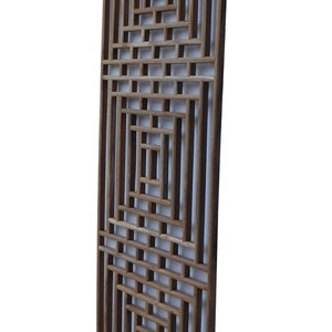 Rectangular Plain Wood Geometric Pattern Wall Panel w225E image 4