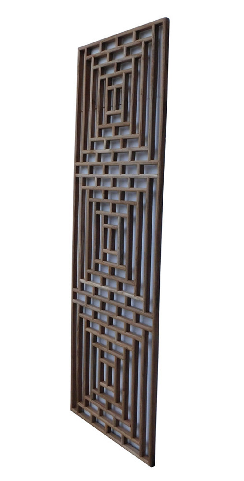 Rectangular Plain Wood Geometric Pattern Wall Panel w225E image 4