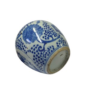 Oriental Handpaint Flower Vase Small Blue White Porcelain Ginger Jar ws2332E image 4