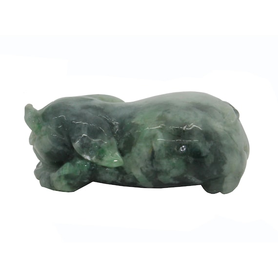 Jade Pendant With Chinese Lucky Zodiac Pig Figure… - image 1
