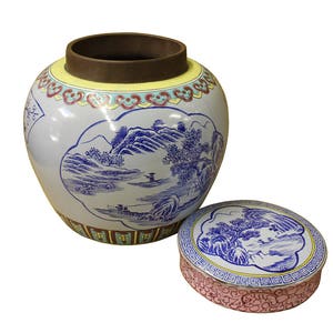 Chinese Zisha Clay Color Scenery Container Jar cs2634E image 3