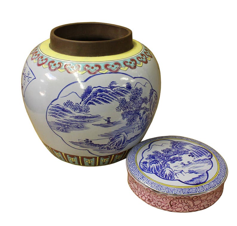 Chinese Zisha Clay Color Scenery Container Jar cs2634E image 3