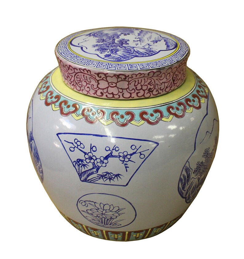 Chinese Zisha Clay Color Scenery Container Jar cs2634E image 2