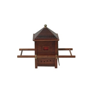 Silla de manos en miniatura hecha a mano de palisandro chino, decoración de exhibición ws3831E