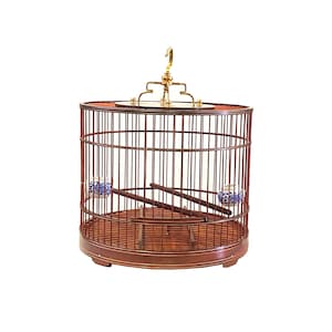 Quality Handmade Chinese Wood Round Shape Decorative Birdcage ws2150E