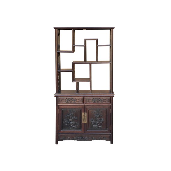 Oriental curio display cabinet discount