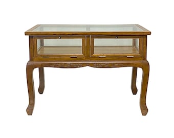 Oriental Craw Legs Rectangular Glass Top Console Display Table Counter cs7676E