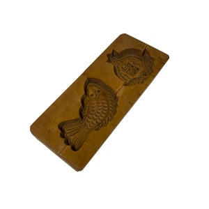 Vintage Wood Flower Fish Pattern Cake Soap Maker Mold Board ws2442E image 3