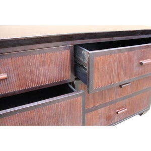 Oriental Bamboo Accent 6 Drawers Console Sideboard Table Cabinet cs4940E image 7