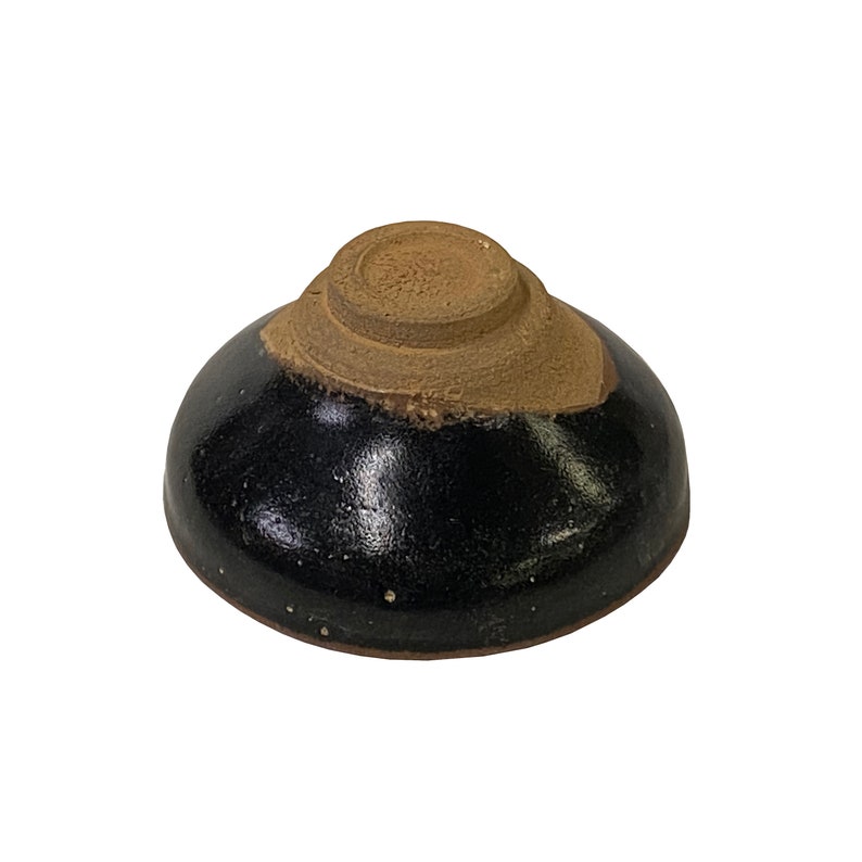 Chinese Jianye Clay Matte Bronze Black Glaze Decor Bowl Display Art ws3319E image 4