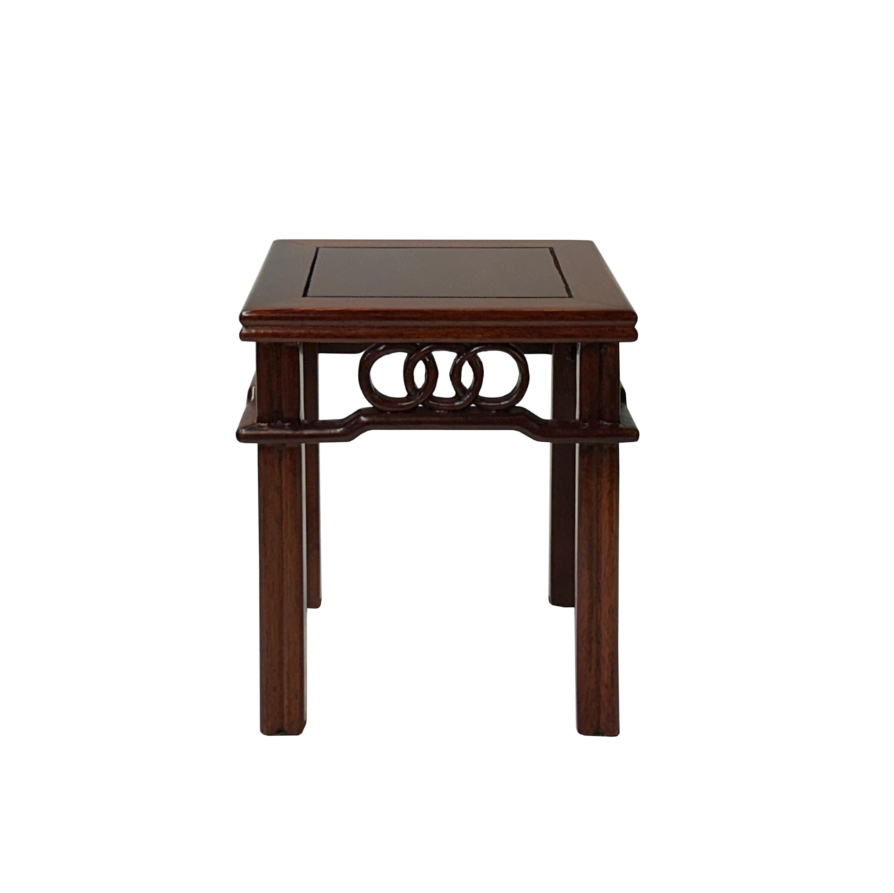 Unbranded Chinese Square Wooden Stand – Vase Base, 4 To 12 Inches, Dark Brown