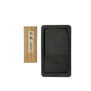 Oriental Asian Plain Rectangular Ink Stone Ink Well Dip Pad ws3480E