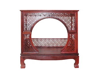 Chinese Rosewood Furniture Canopy Bed Miniature Display ws906E