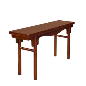 Chinese Brown Wood Plank Plain Ming Style Altar Console Table cs7450E image 4