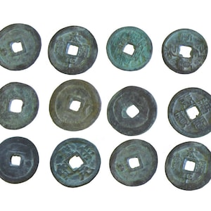 Reproduction Old Chinese Qing Dynasty Copper Coin Lot of 50 Coins mh188E