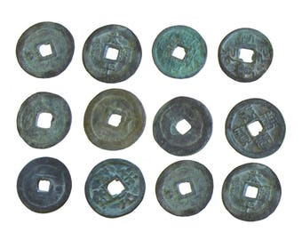 Reproduction Old Chinese Qing Dynasty Copper Coin Lot of 50 Coins mh188E