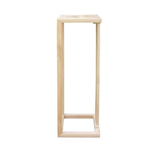 Chinese Handmade Natural Wood Tone Square Side Table Plant Stand cs4946AE image 1