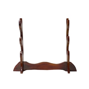 Chinese Reddish Brown Wood Horizontal Pen Brush Holder Display Rack ws2909E